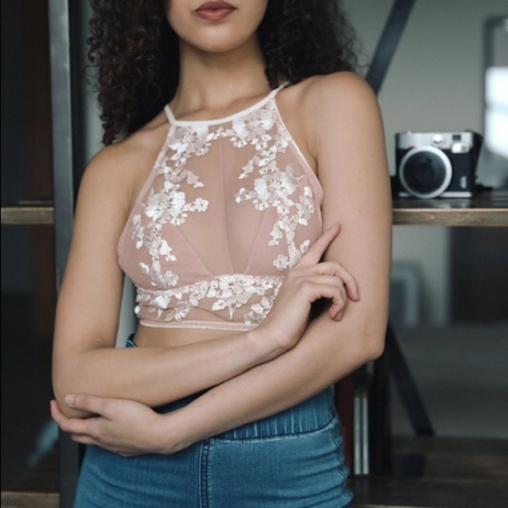 💕Embroidered Flower Sheer Bra various colors 💕